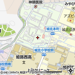 兵庫県姫路市城北本町5-14周辺の地図