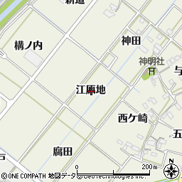 愛知県西尾市深池町江原地周辺の地図