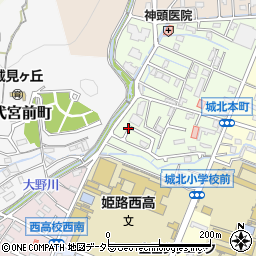 兵庫県姫路市城北本町3周辺の地図