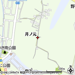 京都府八幡市美濃山（井ノ元）周辺の地図