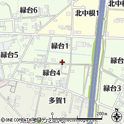 愛知県知多郡武豊町緑台周辺の地図