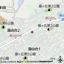 兵庫県川西市湯山台1丁目10周辺の地図