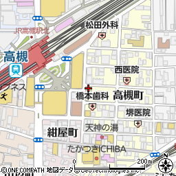 ミスタードーナツＪＲ高槻ショップ周辺の地図