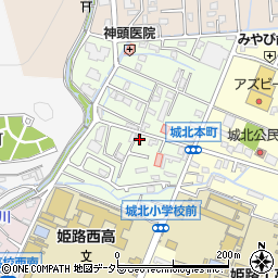 兵庫県姫路市城北本町5-19周辺の地図