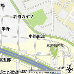 愛知県豊川市長草町小路欠津周辺の地図