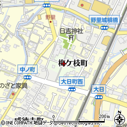 兵庫県姫路市梅ケ枝町周辺の地図
