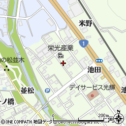 愛知県豊川市御油町池田33周辺の地図