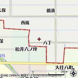 京都府八幡市岩田八丁周辺の地図