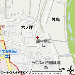 京都府八幡市岩田六ノ坪周辺の地図