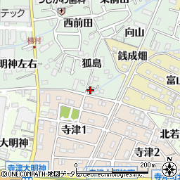 愛知県西尾市楠村町狐島23周辺の地図