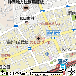 藤枝市文化センター周辺の地図