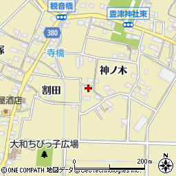 愛知県豊川市豊津町神ノ木176周辺の地図