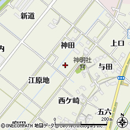 愛知県西尾市深池町周辺の地図