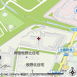 大阪府枚方市牧野北町周辺の地図
