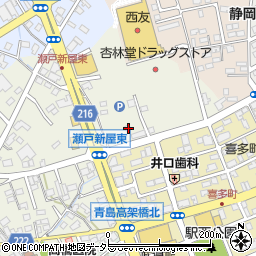 静岡県藤枝市瀬戸新屋187周辺の地図