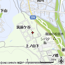 愛知県豊川市御油町筑前ケ谷周辺の地図