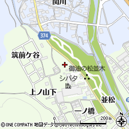 愛知県豊川市御油町一町田周辺の地図