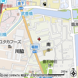 愛知県知多郡武豊町堀割周辺の地図