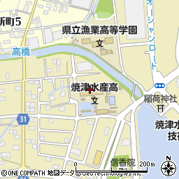 静岡県立焼津水産高校臨海実習場周辺の地図