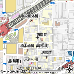 大阪府高槻市高槻町周辺の地図