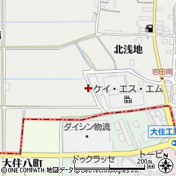 京都府八幡市岩田南浅地周辺の地図