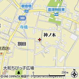 愛知県豊川市豊津町神ノ木188周辺の地図