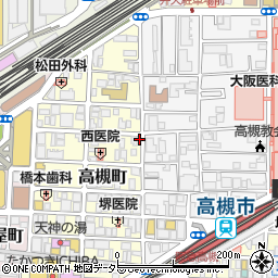 焼肉 『藤子』 高槻店周辺の地図