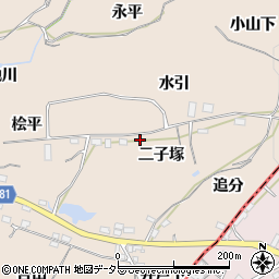 愛知県豊川市金沢町（二子塚）周辺の地図