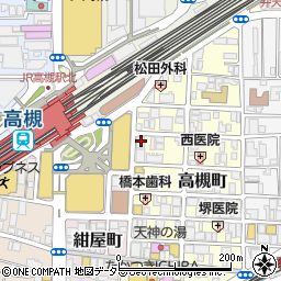 高槻市立　高槻自転車駐車場周辺の地図