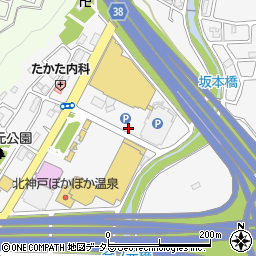 兵庫県神戸市北区八多町中周辺の地図