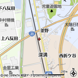 愛知県額田郡幸田町深溝多良田周辺の地図