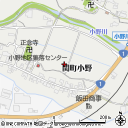 三重県亀山市関町小野周辺の地図