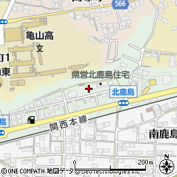 三重県亀山市北鹿島町周辺の地図