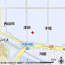 京都府八幡市内里深田周辺の地図