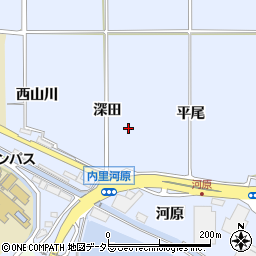 京都府八幡市内里（深田）周辺の地図