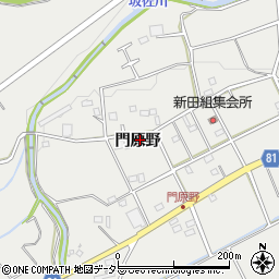 愛知県新城市富岡門原野周辺の地図