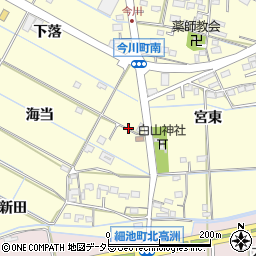 愛知県西尾市今川町宮西周辺の地図