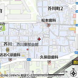 西国街道・旧芥川宿周辺の地図