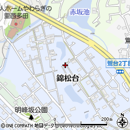 兵庫県川西市錦松台周辺の地図