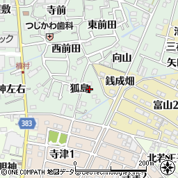 愛知県西尾市楠村町狐島20周辺の地図
