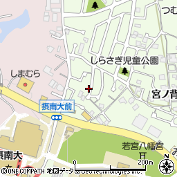 京都府八幡市美濃山西ノ口周辺の地図