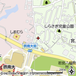 京都府八幡市美濃山西ノ口5周辺の地図
