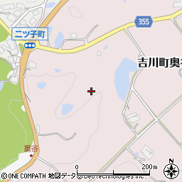 兵庫県三木市吉川町奥谷周辺の地図