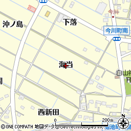 愛知県西尾市今川町（海当）周辺の地図