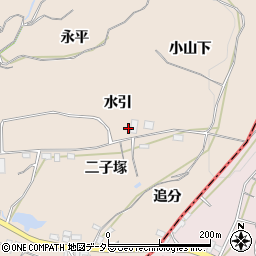 愛知県豊川市金沢町水引周辺の地図