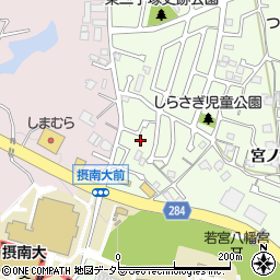 京都府八幡市美濃山西ノ口12周辺の地図