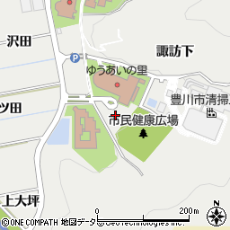 愛知県豊川市平尾町（親坂）周辺の地図