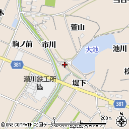 愛知県豊川市金沢町池川周辺の地図