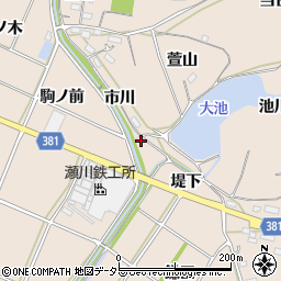 愛知県豊川市金沢町駒ノ前周辺の地図