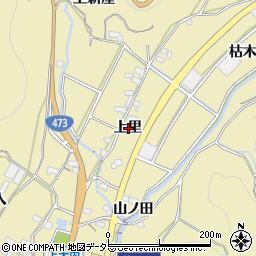 愛知県蒲郡市清田町上里周辺の地図